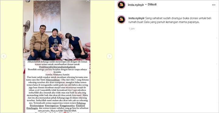 Reaksi Keluarga Bibi Ardiansyah Soal Galang Donasi Belikan Gala Rumah Terungkap, Dukungan Menggema?
