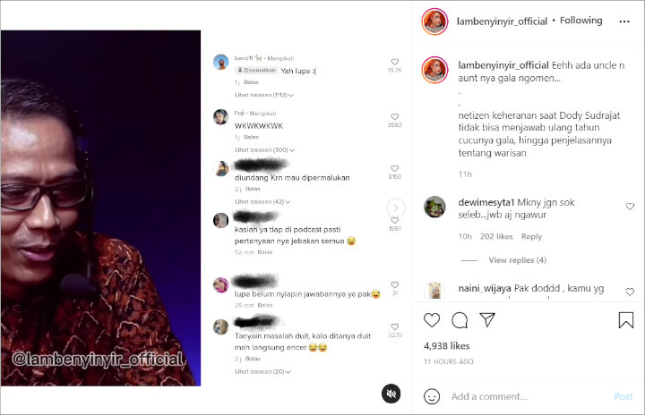 Adik-adik Bibi Andriansyah Ledek Ayah Vanessa Angel yang Lupa Ultah Gala