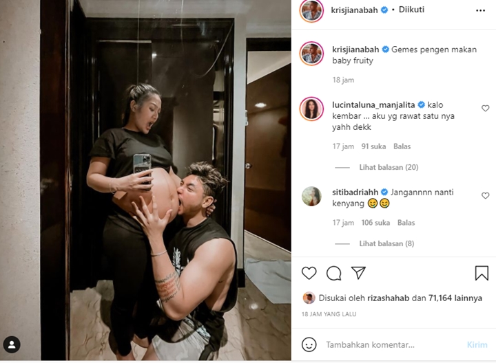 Krisjiana Baharudin Pamer Baby Bump Siti Badriah, Komentar Lucinta Luna Disorot