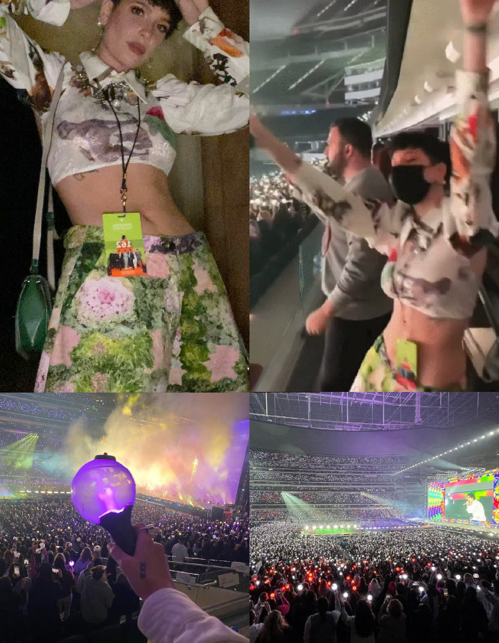 Momen Hangat Halsey dan BTS di Konser, dari Nongol di Layar Hingga Foto Backstage