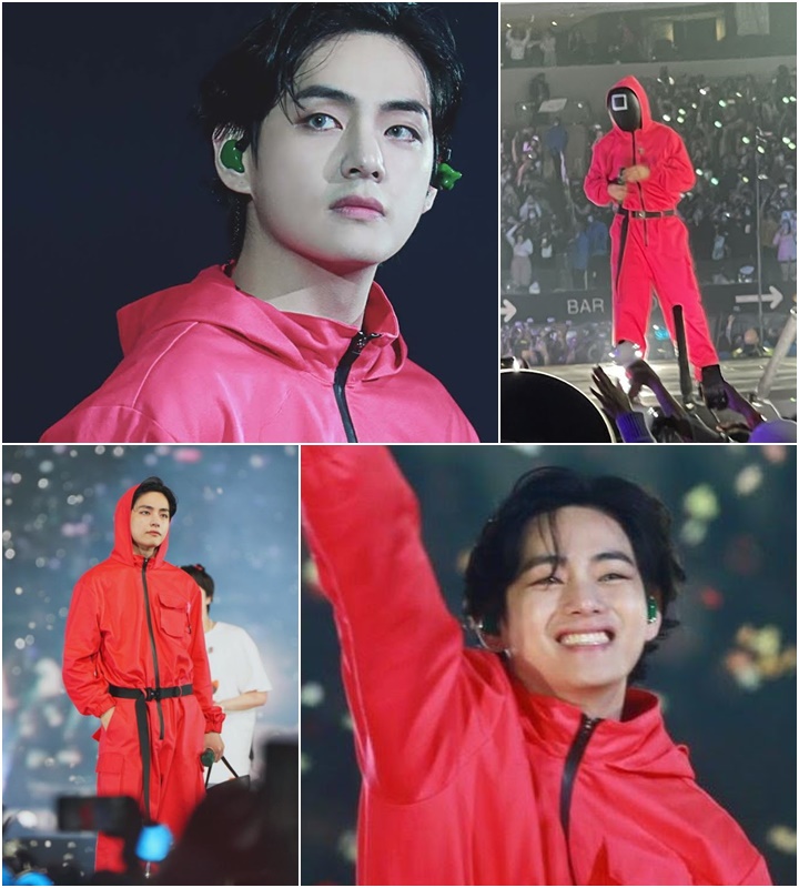 V Gunakan Kostum \'Squid Game\' di Konser BTS, Netflix Beri Tanggapan Lucu