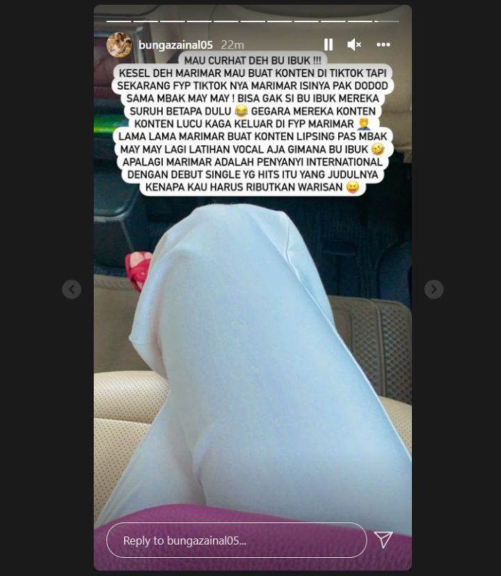 Bunga Zainal Risi Konten FYP TikTok Dipenuhi Ayah Vanessa Angel dan Mayang, Beri Sindiran Menohok