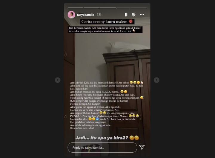 Sebut Ada \'Punggung Hitam\' di Atas Almari, Arr Putra Tasya Kamila Mendadak Nangis Kejer Malam-malam