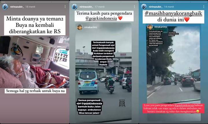 Ayah Kembali Dilarikan ke RS dengan Ambulans, Nirina Zubir Sampaikan Terima Kasih ke Ojol