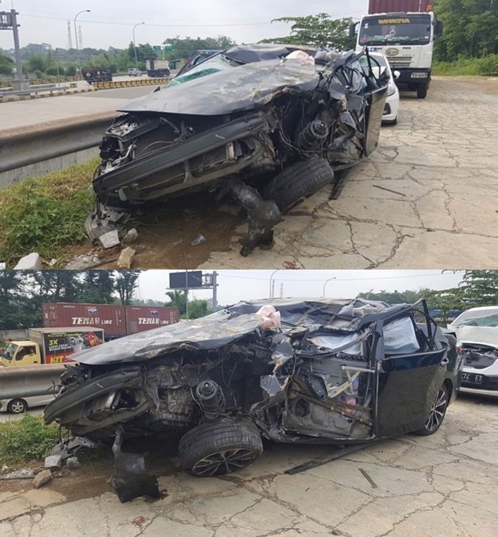 Kenang penampakan mobil hancur pasca kecelakaan