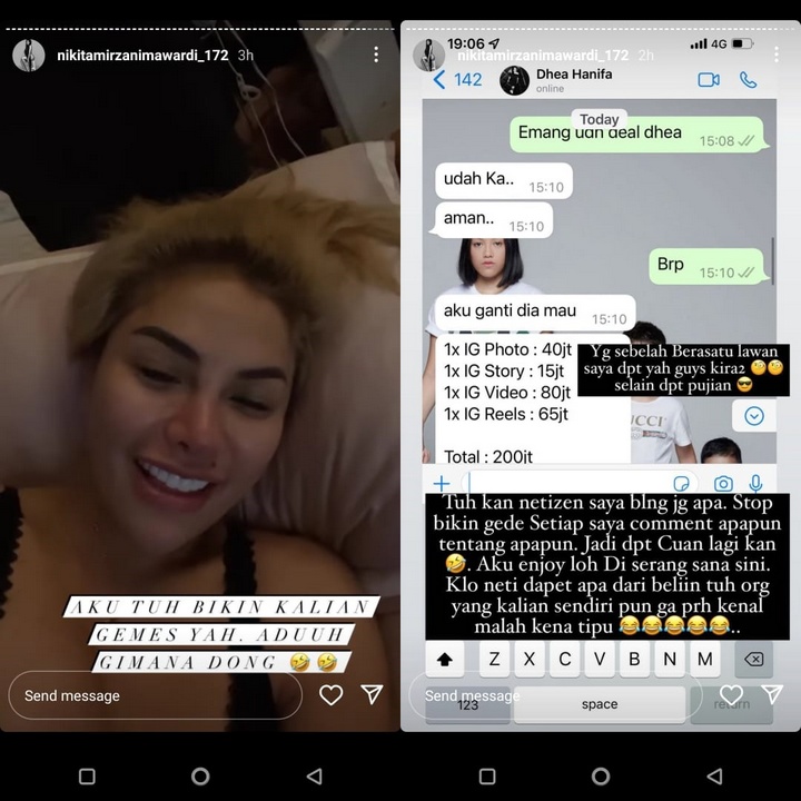 Nikita Mirzani Sindir Fuji Gembel-Fadly Tukang Narkoba?