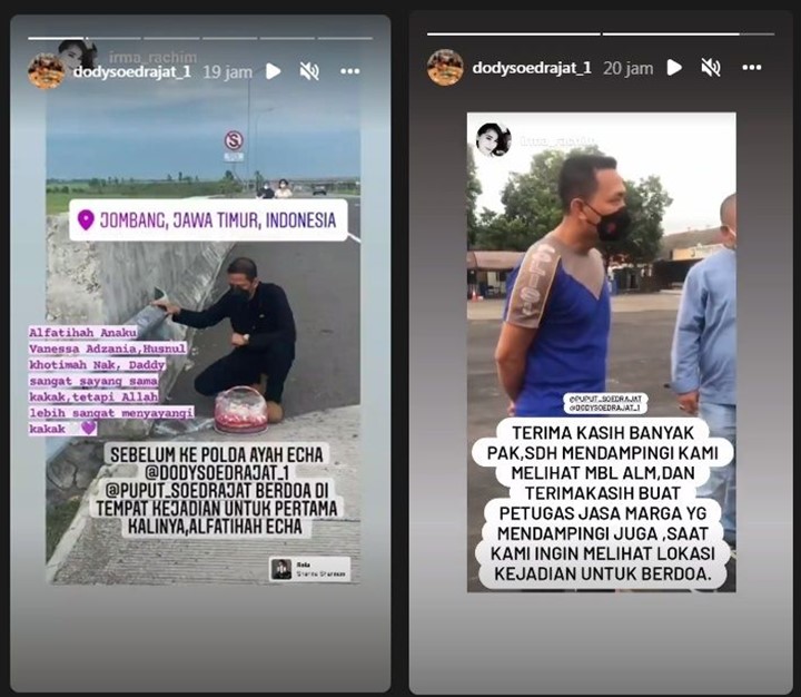 Doddy Sudrajat Ternyata Ditemani Petugas Jasa Marga Saat Berdoa di Lokasi Kecelakaan Vanessa Angel