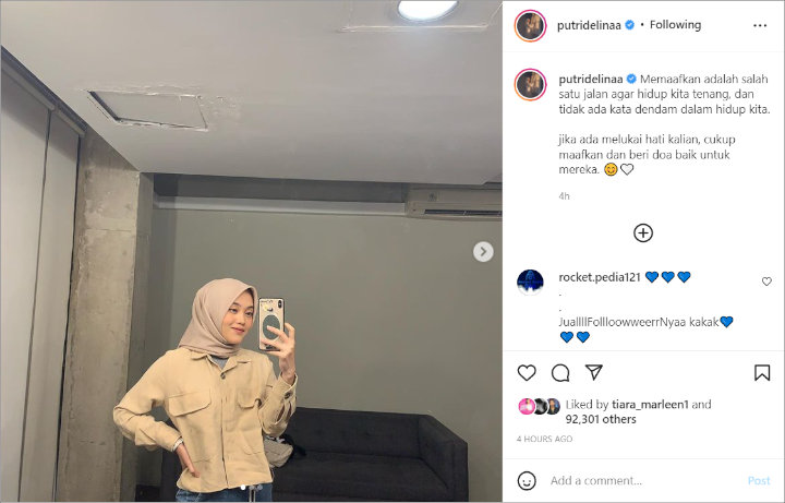 Putri Delina Pilih Memaafkan agar Hidup Tenang, Soal Teddy?