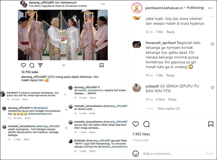 Sikap Ketus Danang DA ke Sepupu Istri Jadi Gunjingan Netizen