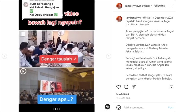 40 Harian Vanessa Angel Versi Doddy Disebut Lebih Mirip Nobar, Ada Pembacaan Puisi