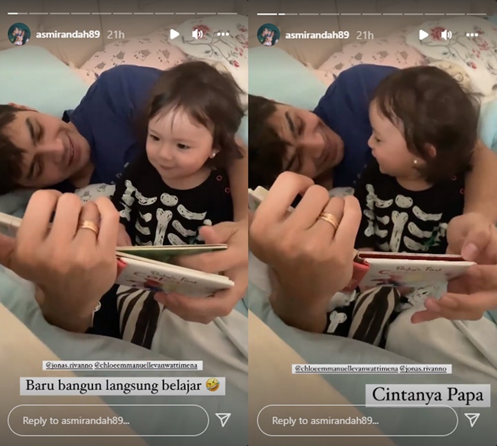 Putri Cantik Asmirandah Langsung Belajar Padahal Baru Bangun Tidur, Bareng \'Guru Privat\'