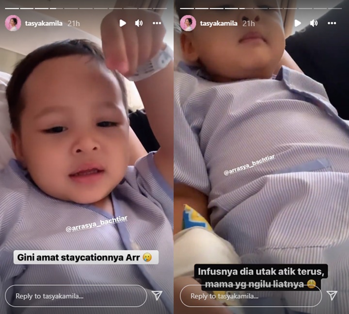 Tangan Anak Tasya Kamila Bengkak Gara-gara Infus, Lega Akhirnya Diperbolehkan Pulang