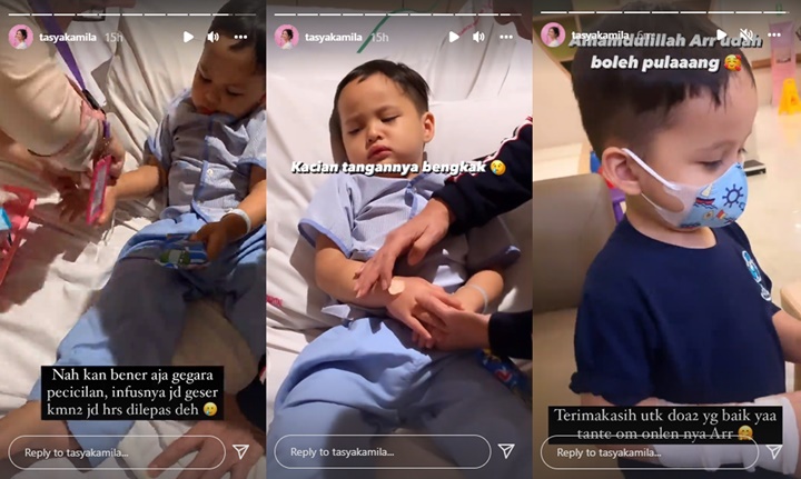 Tangan Anak Tasya Kamila Bengkak Gara-gara Infus, Lega Akhirnya Diperbolehkan Pulang