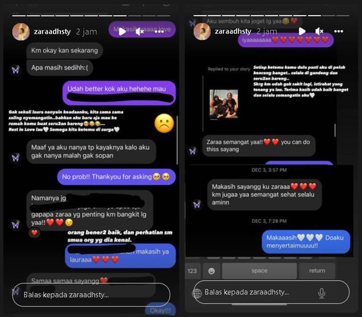 Dihujat Karena Ucapan Duka, Adhisty Zara Pilih Beber Bukti Kedekatan dan Perlakuan Manis Laura Anna