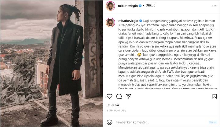 Mitha The Virgin \'Semprot\' Netter +62 yang Banding-bandingkan Karyanya, Balasan Dinilai Keren