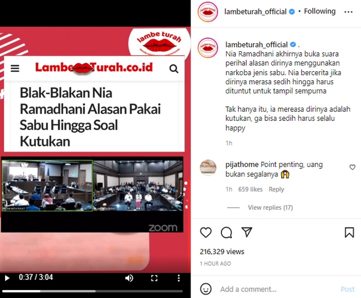 Haters Julid Soal Pengakuan Nia Ramadhani Kena Kutukan