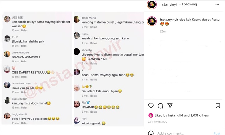 Doddy Sudrajat Beri Ucapan Semangat, Keanu Agl Langsung Ramai Dijodohkan dengan Mayangac