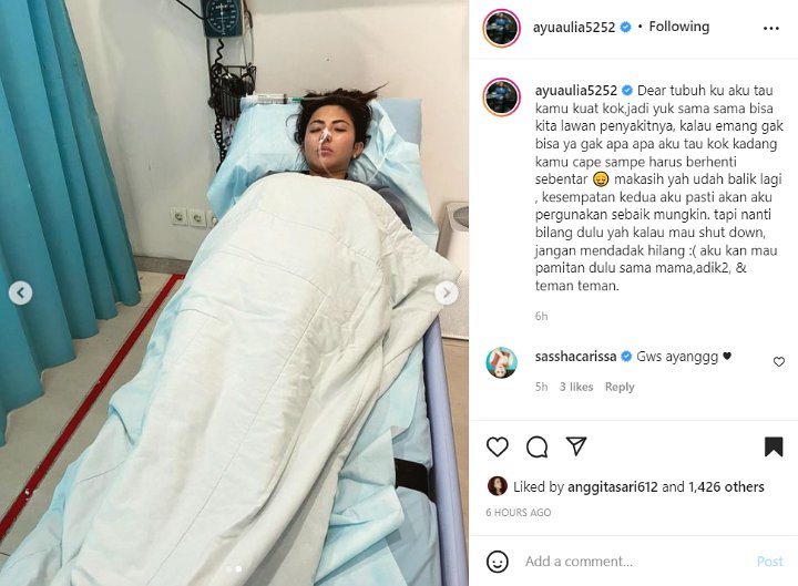 Dikabarkan Sempat Mati Suri, Ayu Aulia Derita Penyakit Apa?