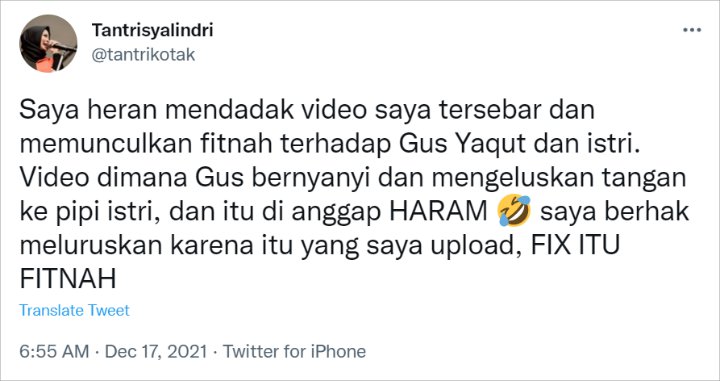Tantri Kotak Ikut Buka Suara Soal Menteri Agama Dituding Elus Pipi Bukan Muhrim