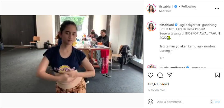 Tissa Biani Belajar Tari Gandrung untuk Film \'KKN Di Desa Penari\', Penampilannya Banjir Pujian