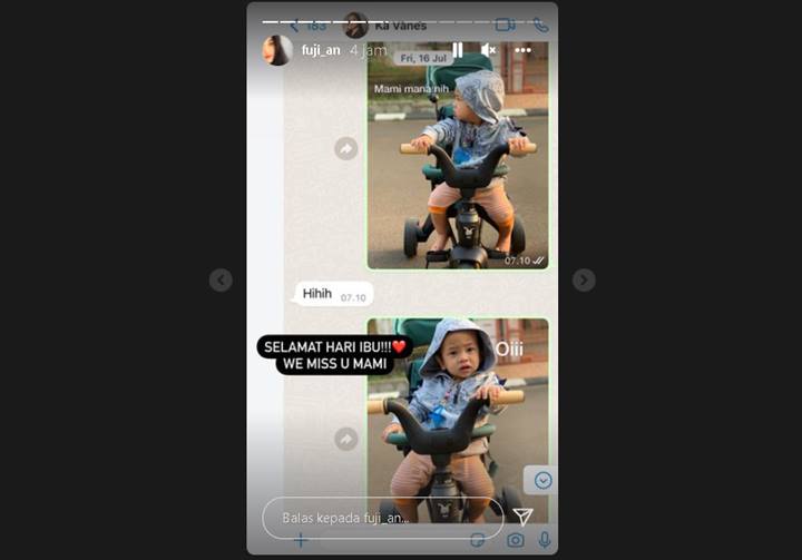 Ungkap Rindu di Hari Ibu, Fuji Kenang Chat Balasan Vanessa Angel Saat Dikirimi Foto Dicari Gala