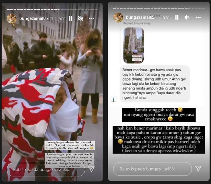 Belajar dari Pengalaman, Bunga Zainal Beber Alasan Baru Sekarang Ajak Anak Liburan ke Negara Maju