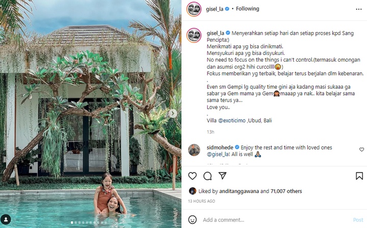 Gisella Anastasia Trauma Ditelepon Pengacara