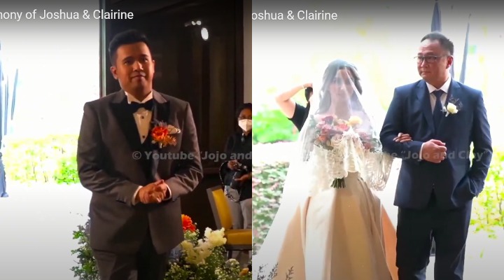 Pengantin memasuki ruangan 