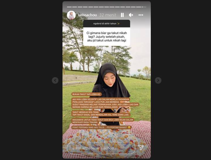 Diminta Beri Saran Agar Tak Takut Menikah Lagi Usai Gagal, Larissa Chou Pilih Beri Jawaban Begini