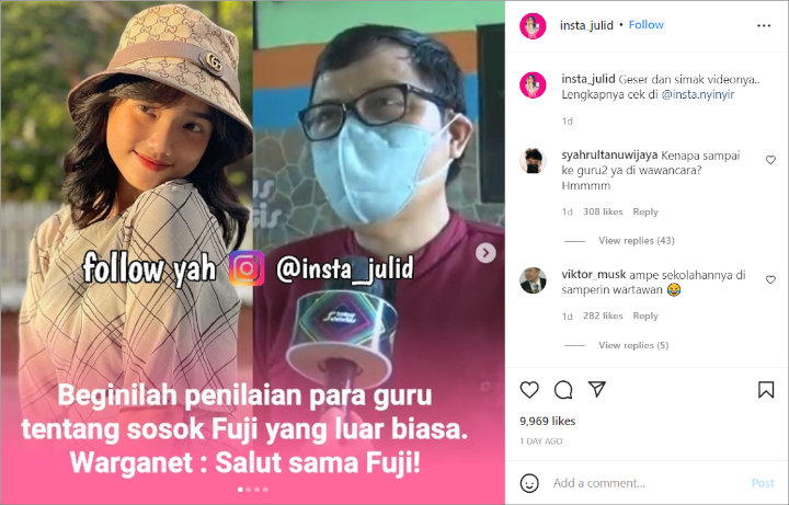 Beredar Video Penilaian Sosok Fuji Ipar Vanessa Angel Di Mata Guru SMA, Makin Disanjung-Sanjung?