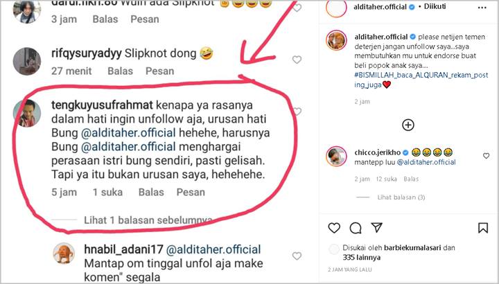 Jawaban Beda Aldi Taher dari Artis Lain Saat Diancam Bakal Di-unfollow, Bikin Ngakak Aktor Tampan Ini