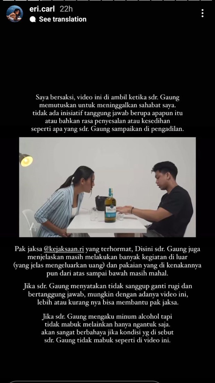 Tunjukkan Video Mabuk Pada Jaksa, Sahabat Laura Anna Sebut Gaga Muhammad Tak Ada Penyesalan