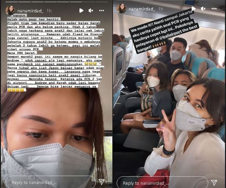 Sampai Mau Nangis, Nana Mirdad Curhat Kesal Hampir Gagal Liburan Karena Anak Belum Test PCR