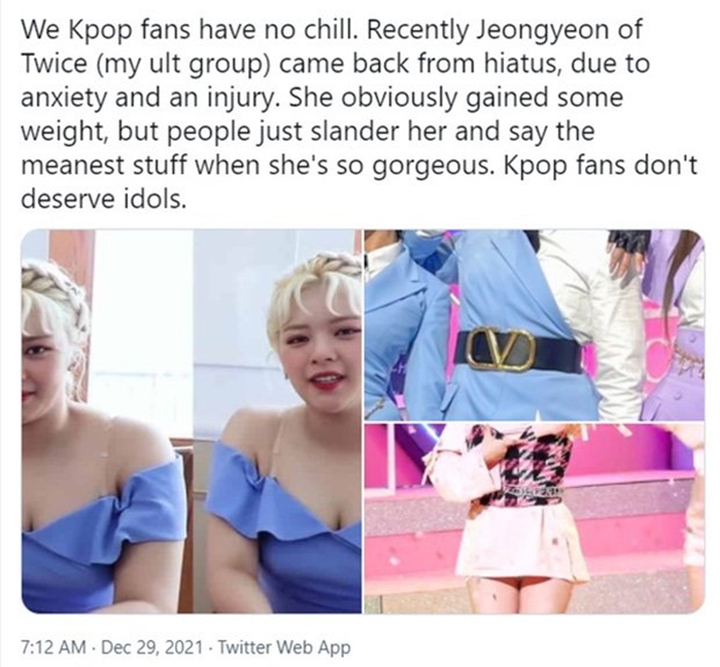 Jeongyeon TWICE Kini Tuai Simpati karena Gemukan, Dulu Sempat Miliki Bodi Terbaik