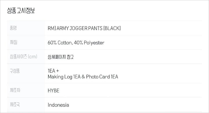 Buatan Indonesia, Harga Celana Jogger Jualan RM BTS Dikritik Terlalu Mahal 1