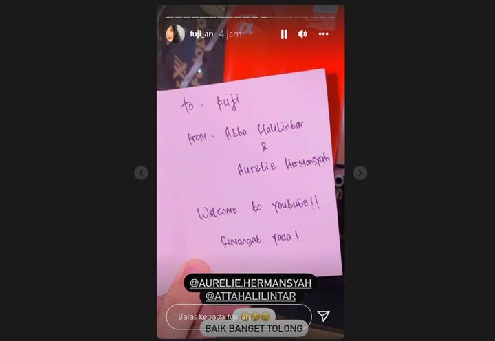Fuji Terharu Dikirimi Banyak Hadiah dari Atta-Aurel Hingga Dapat Pesan Sambutan Manis, Soal Apa?