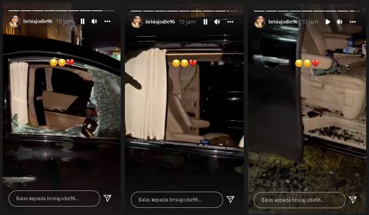 Kaca Pecah Berantakan Hingga Barang-barang Ini Hilang, Mobil Brisia Jodie Diduga Kemalingan