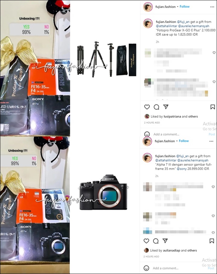 Segini Uang Yang Digelontorkan Atta Halilintar dan Aurel Hermansyah Untuk Belikan Fuji Hadiah