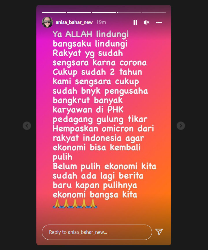 Annisa Bahar Beri Klarifikasi Usai Singgung \'Endorse Omicron\', Ajak Kembali Bahas Doddy