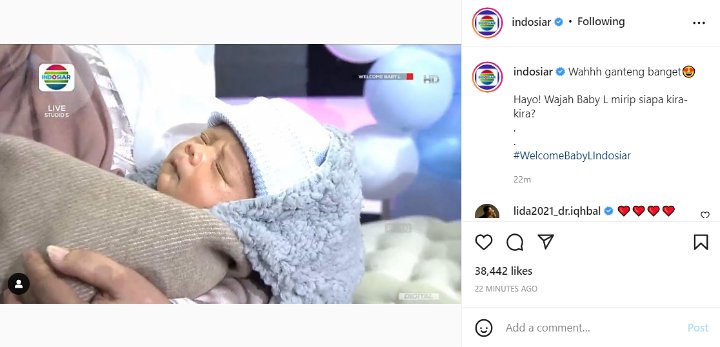 Wajah Tampan Baby L Akhirnya Terungkap, Mirip Rizky Billar atau Lesti Kejora?