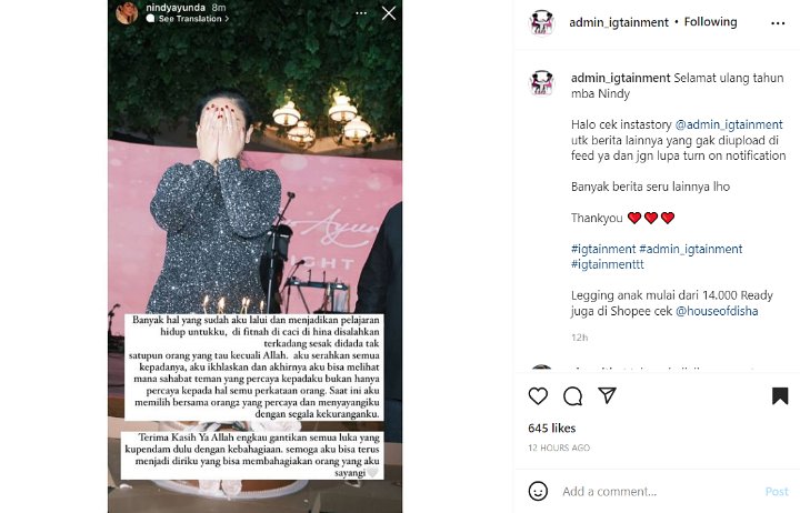 Ultah, Nindy Ayunda Bahas Sosok Spesial hingga Teman \'Sesungguhnya\'