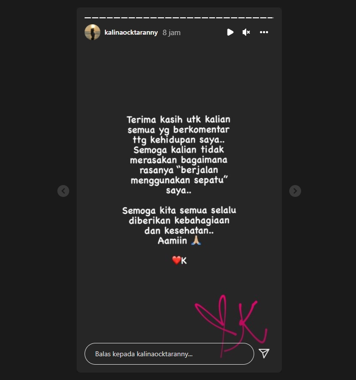 Kalina Oktarani Dipuji Makin Cantik Usai Pisah dari Vicky Prasetyo
