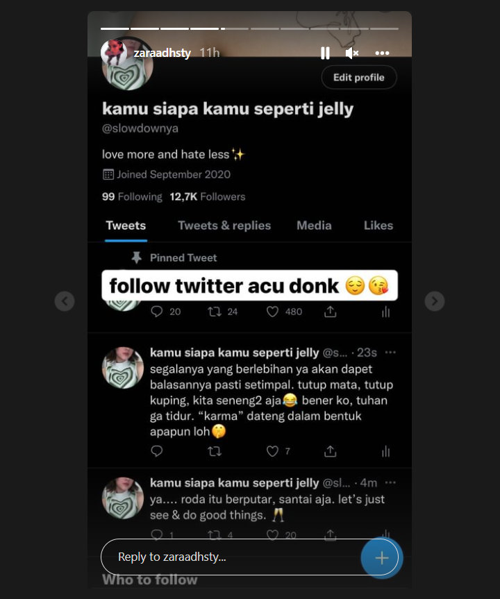 Adhisty Zara Diduga Sindir Hasya Kyla \'Kena Karma\', Diwanti-wanti Tak Ikut Campur