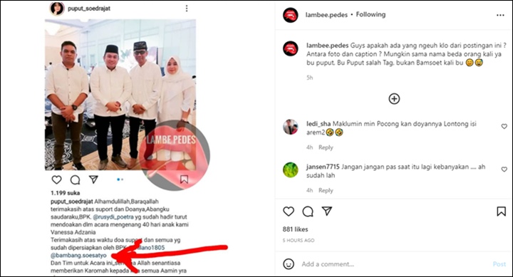 Puput Soedrajat Ditertawakan Gara-gara Salah Tag Akun Instagram Ketua MPR, Balas Kalem?