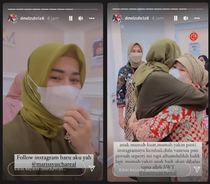 Teringat Vanessa Angel, Oma Dewi Penuh Haru Peluk Erat Marissya Icha yang Bersedih Usai IG Dihack
