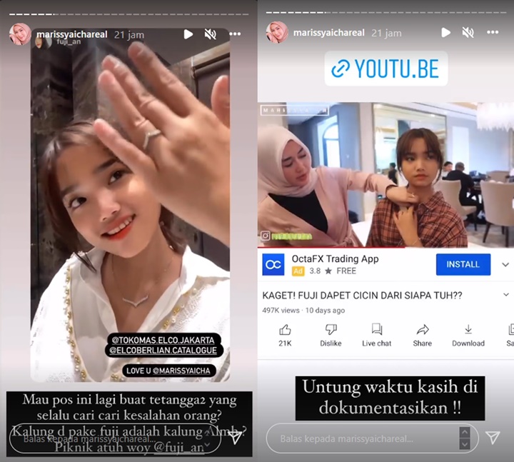 Fuji Dituding Comot Kalung Berlian Vanessa Angel, Marissya Icha Bongkar Fakta Sebenarnya