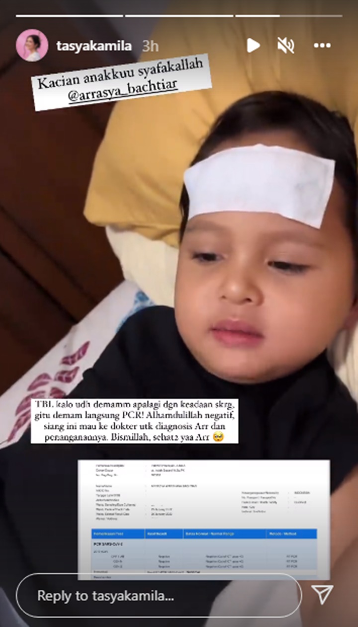 Tasya Kamila Panik Putranya Alami Demam, Langsung Lakukan Tes PCR