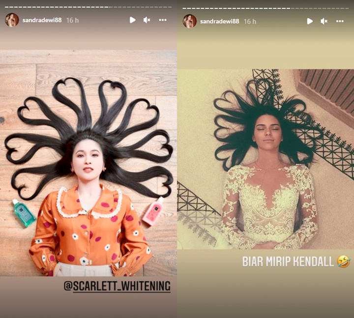 Sandra Dewi Dipuji Sempurna Saat Tirukan Pose Foto Ikonik Kendall Jenner, Setuju?