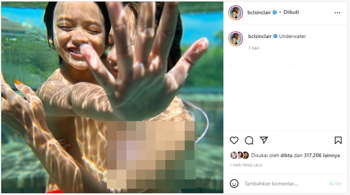 Bunga Citra Lestari Tuai Kritik Usai Unggah Foto Dalam Air Bareng Noah