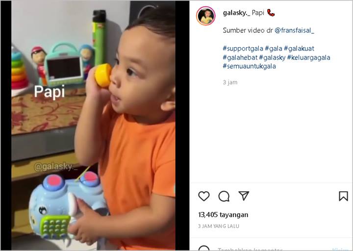 Usai Pandangi Foto Vanessa-Bibi, Aksi Spontan Gala Panggil Papi Saat Pegang Benda Ini Bikin Mewek